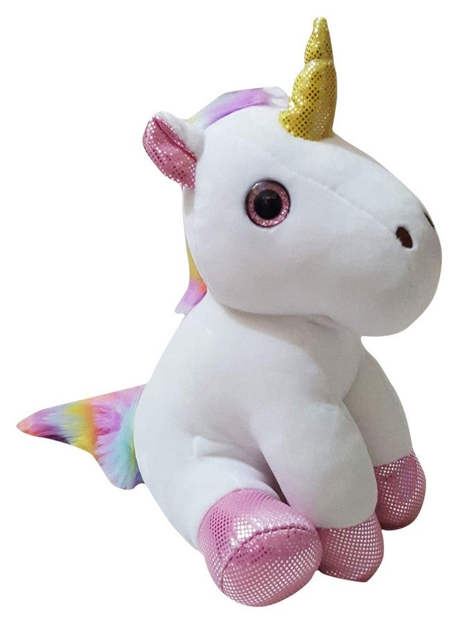 ONOTIC Unicorn Plush Toy Stuffed Animal Pillow Cushion Soft Toys for Baby Kids 23cm (White)